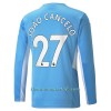 Camiseta de fútbol Manga Larga Manchester City Joao Cancelo 27 Primera Equipación 2021/22 - Hombre